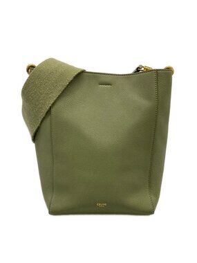 Celine Shoulder Bag Sangles Small Khaki Strap Removable
